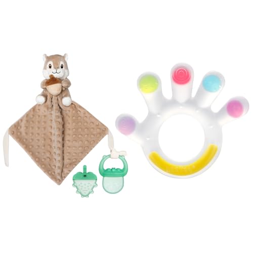 Silicone Baby Teether & Security Blanket for Teething Relief