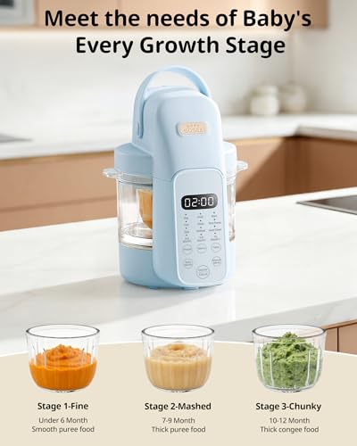 SosekiBaby Tutto Baby Food Maker(Blue) & Baby Food Storage Containers Set