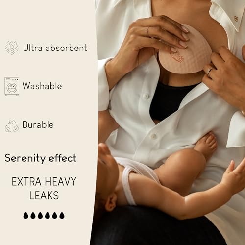 Reusable Ultra-Absorbent Nursing Pads 4-Pack Leakproof & Washable