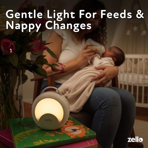 Portable White Noise Machine with Night Light & Rechargeable Battery
