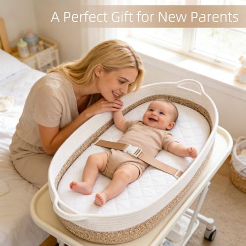 Cotton Rope Baby Changing Basket with Waterproof Changing Pad