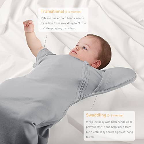 2-Pack Organic Cotton Arms-Up Swaddle Sleep Sacks with Security Blanket