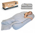 Cooling U-Shaped Maternity Body Pillow with Washable Cover