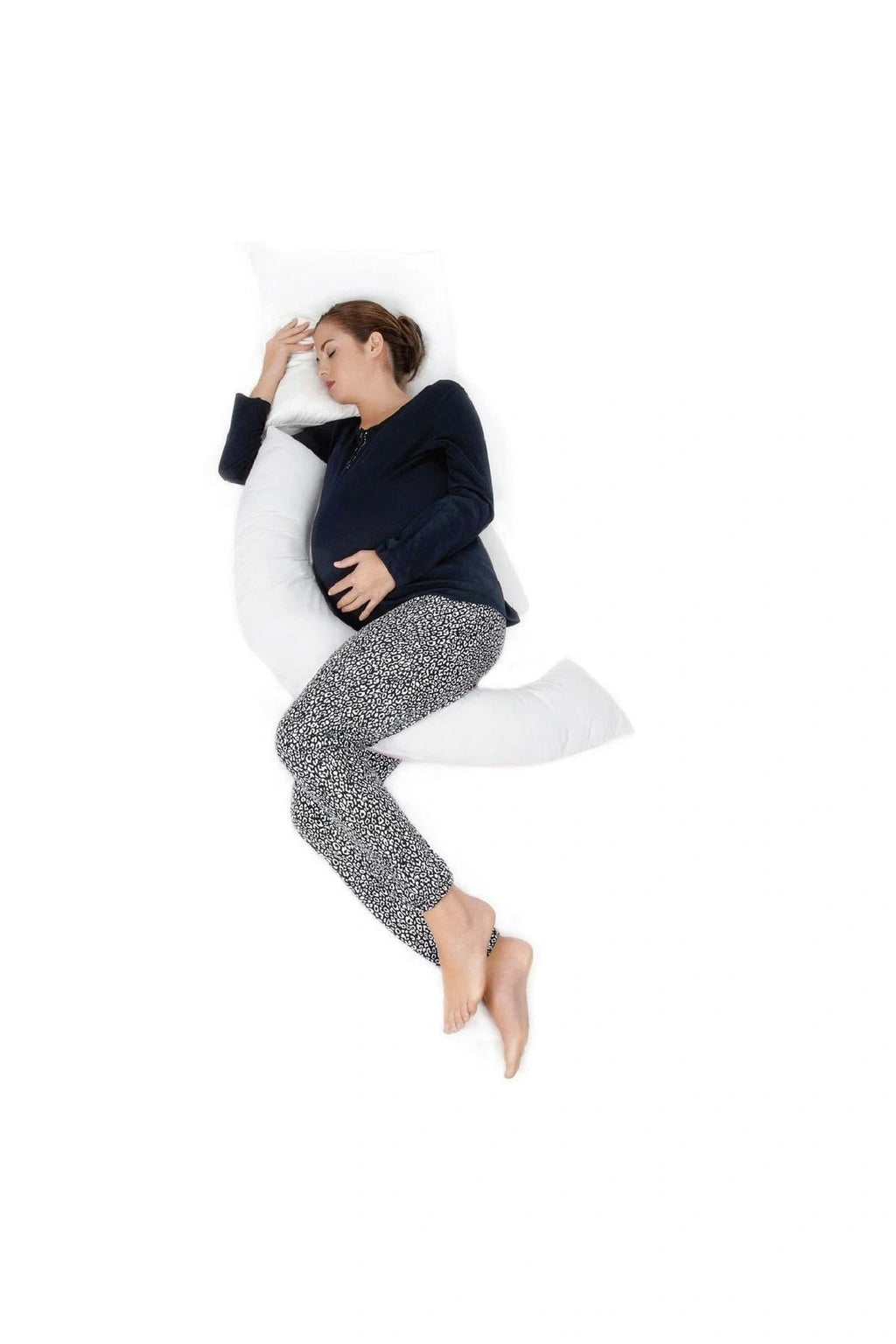 U-Shaped Maternity Nursing Pillow for Back, Hip & Belly Support