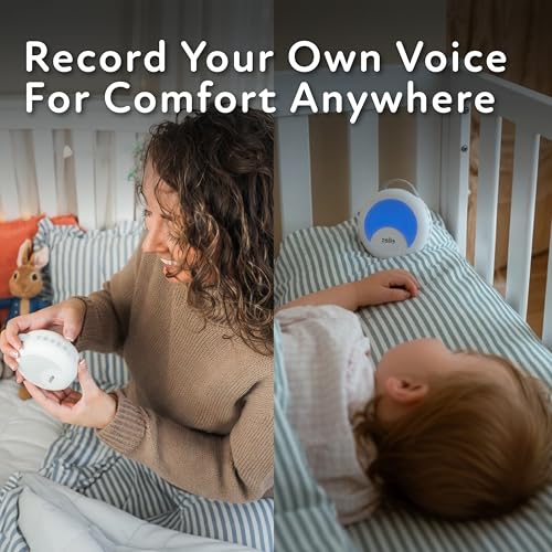 Portable White Noise Machine with Night Light & Rechargeable Battery