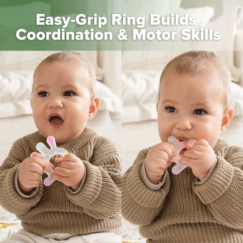 Silicone Baby Teether & Security Blanket for Teething Relief