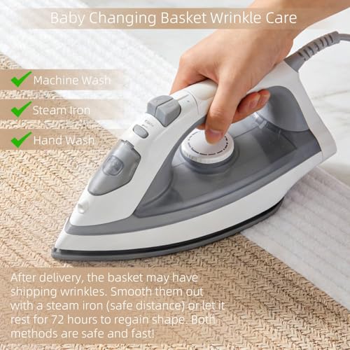 Cotton Rope Baby Changing Basket with Waterproof Changing Pad
