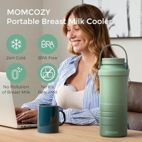 Momcozy 22oz Portable Breast Milk Cooler & Momcozy Bottle Warmer