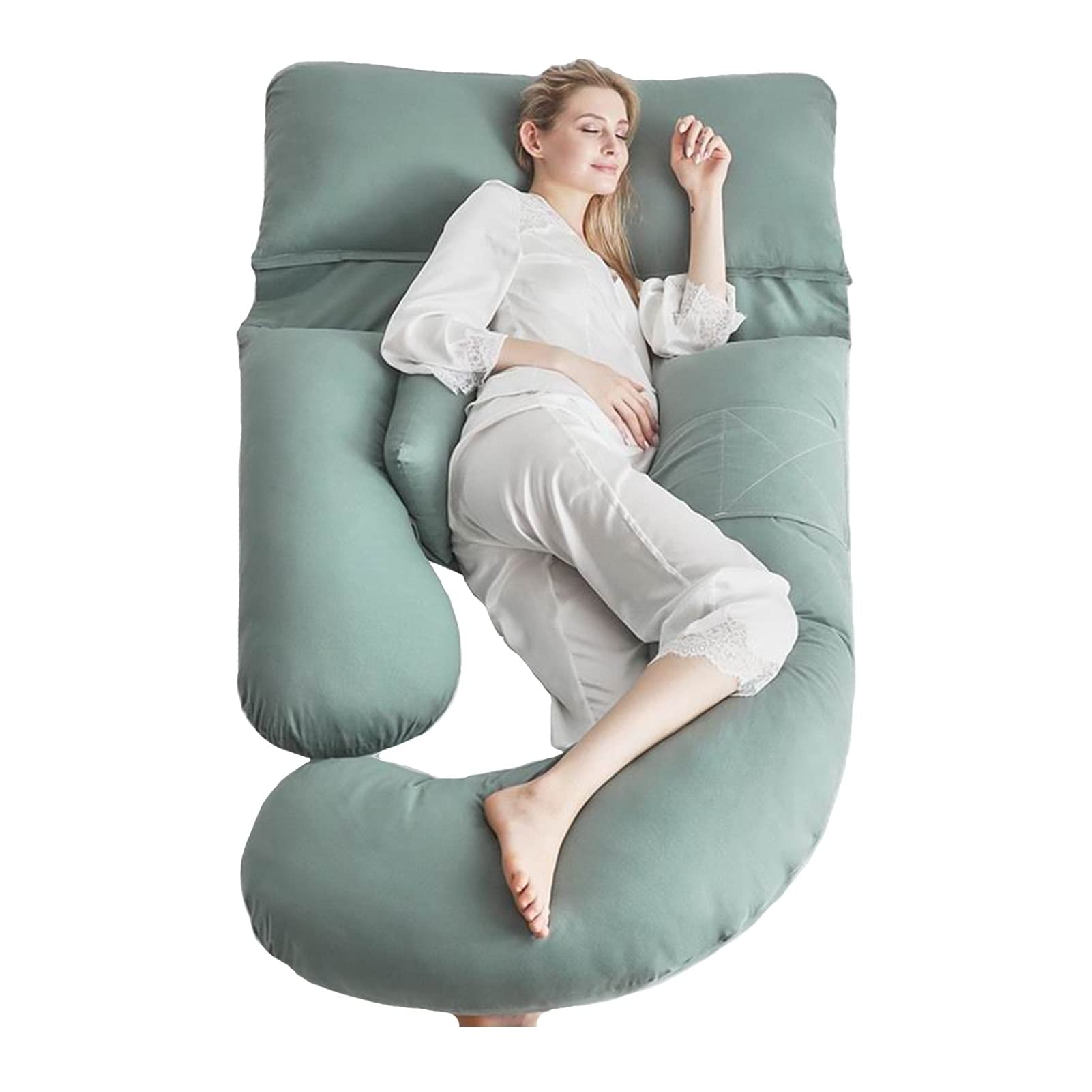 U-Shaped Maternity Body Pillow for Belly, Back & Leg Support 180 × 80 cm