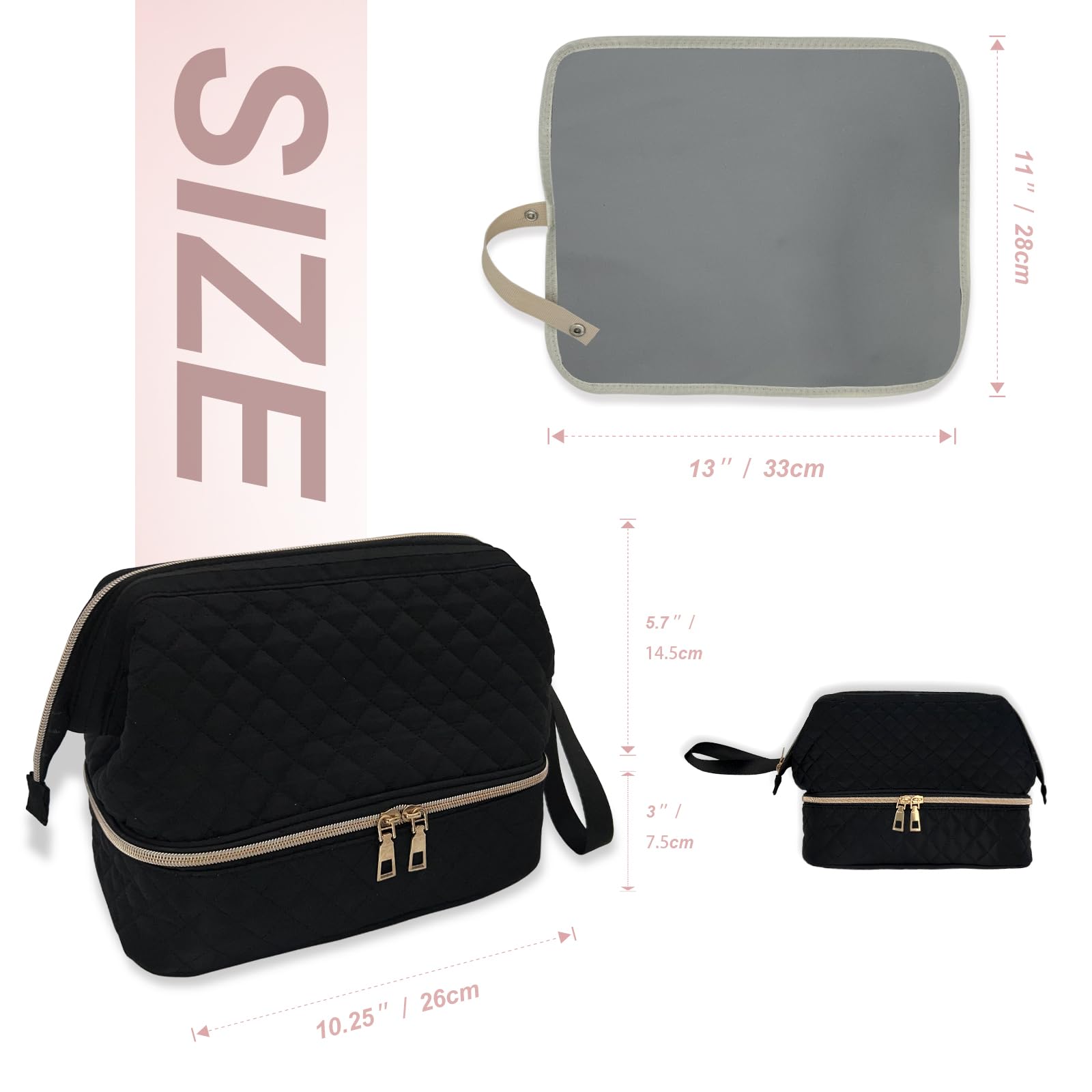 Double-Layer Wearable Breast Pump Carrying Bag with Insulated Pockets