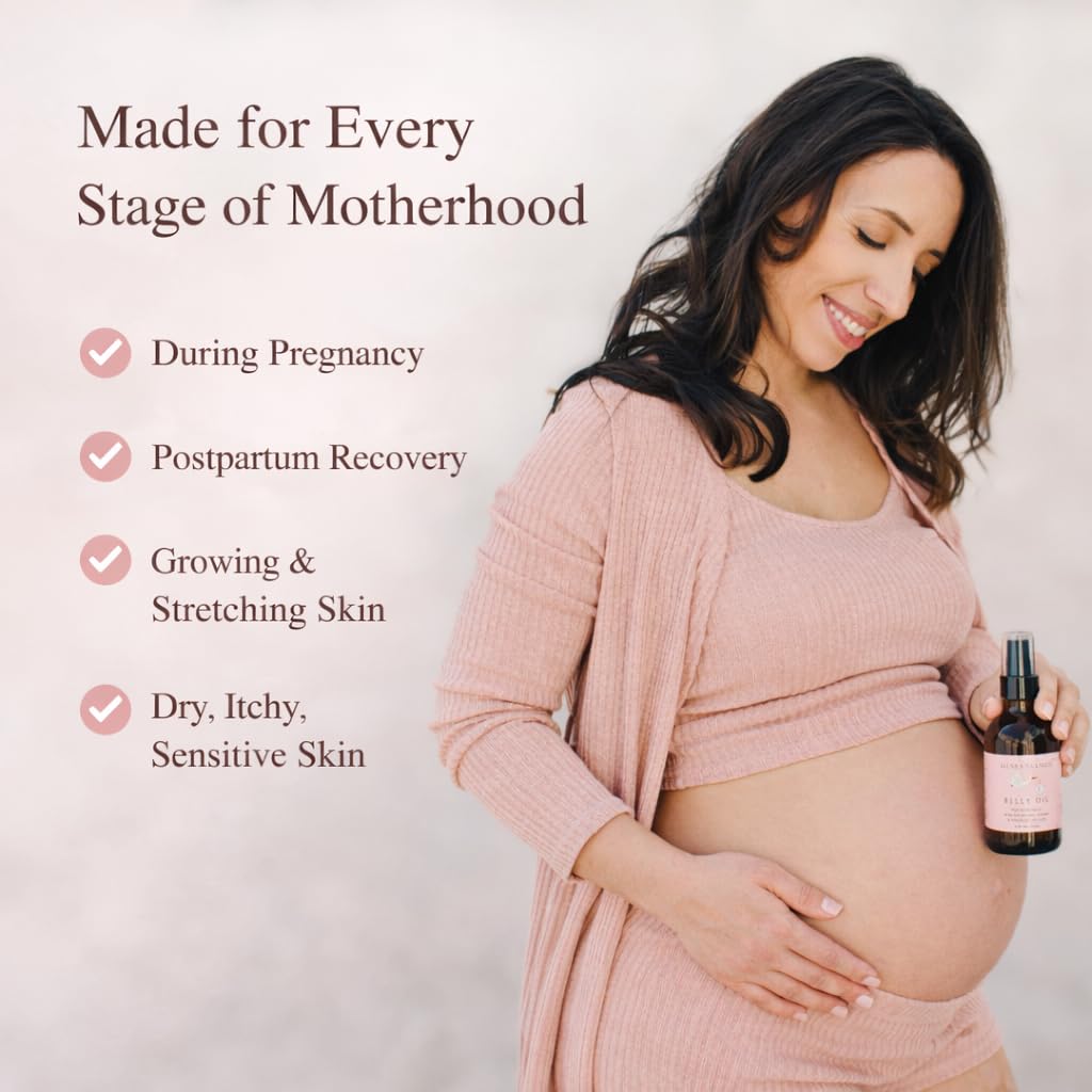 Organic Belly Balm & Body Oil for Pregnancy Stretch Mark Care