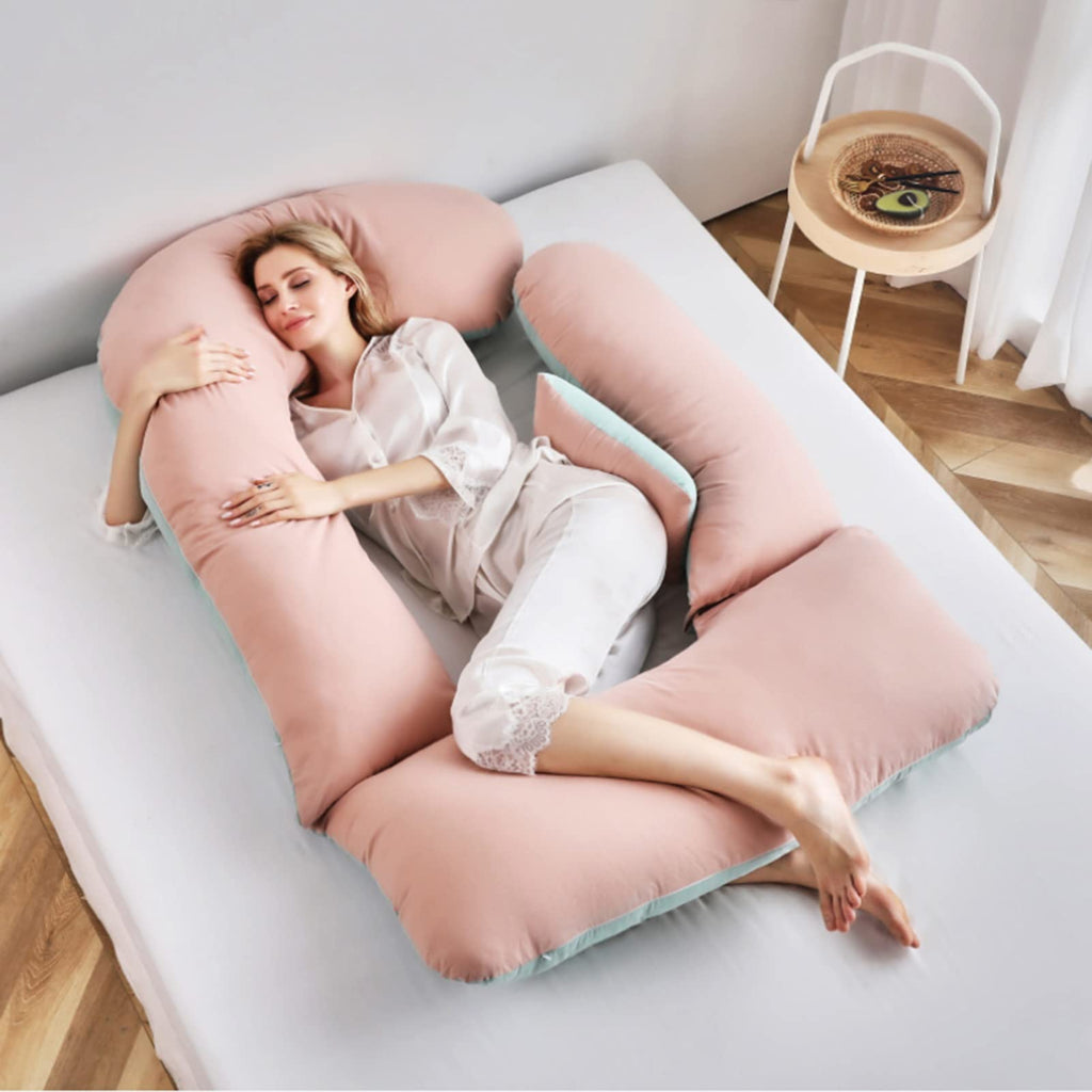U-Shaped Maternity Body Pillow for Belly, Back & Leg Support 180 × 80 cm