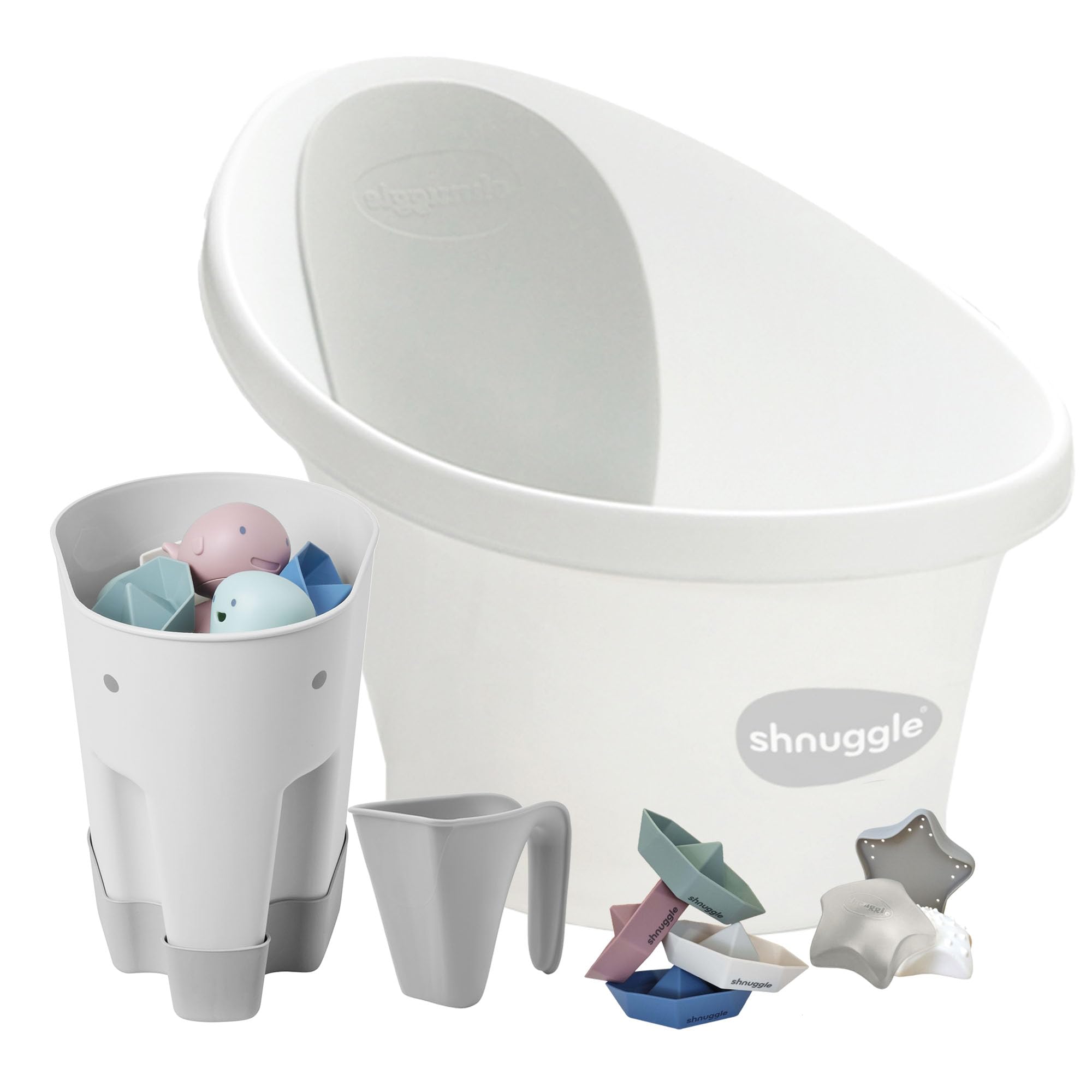 5-Piece Baby Bath Essentials Set with Bath Tub & Accessories