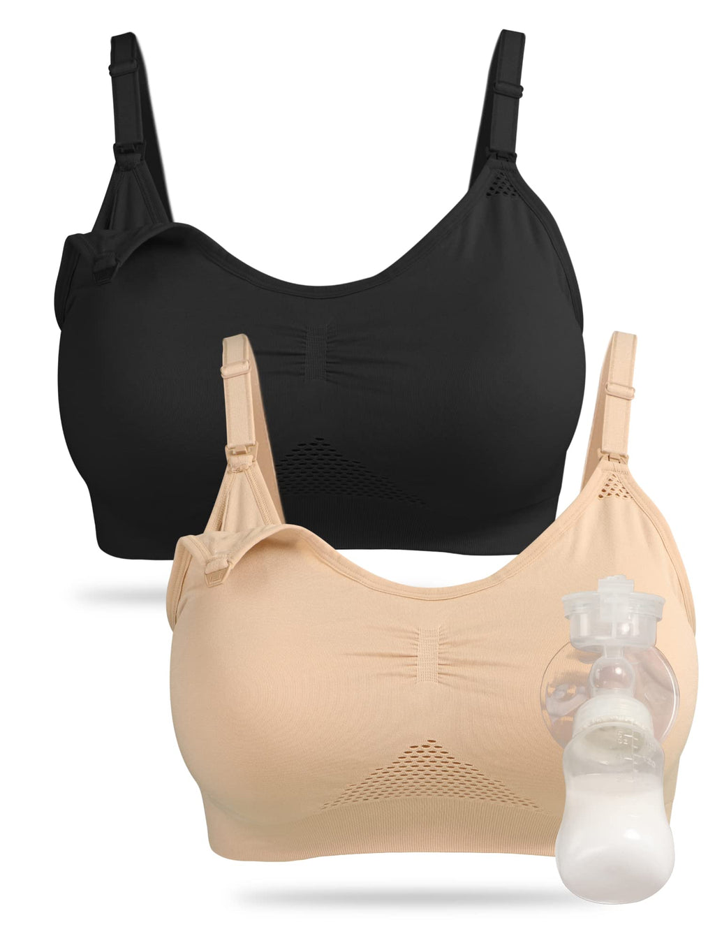 4HOW Pumping Bra Hands Free Pumping and Nursing Bra All in One