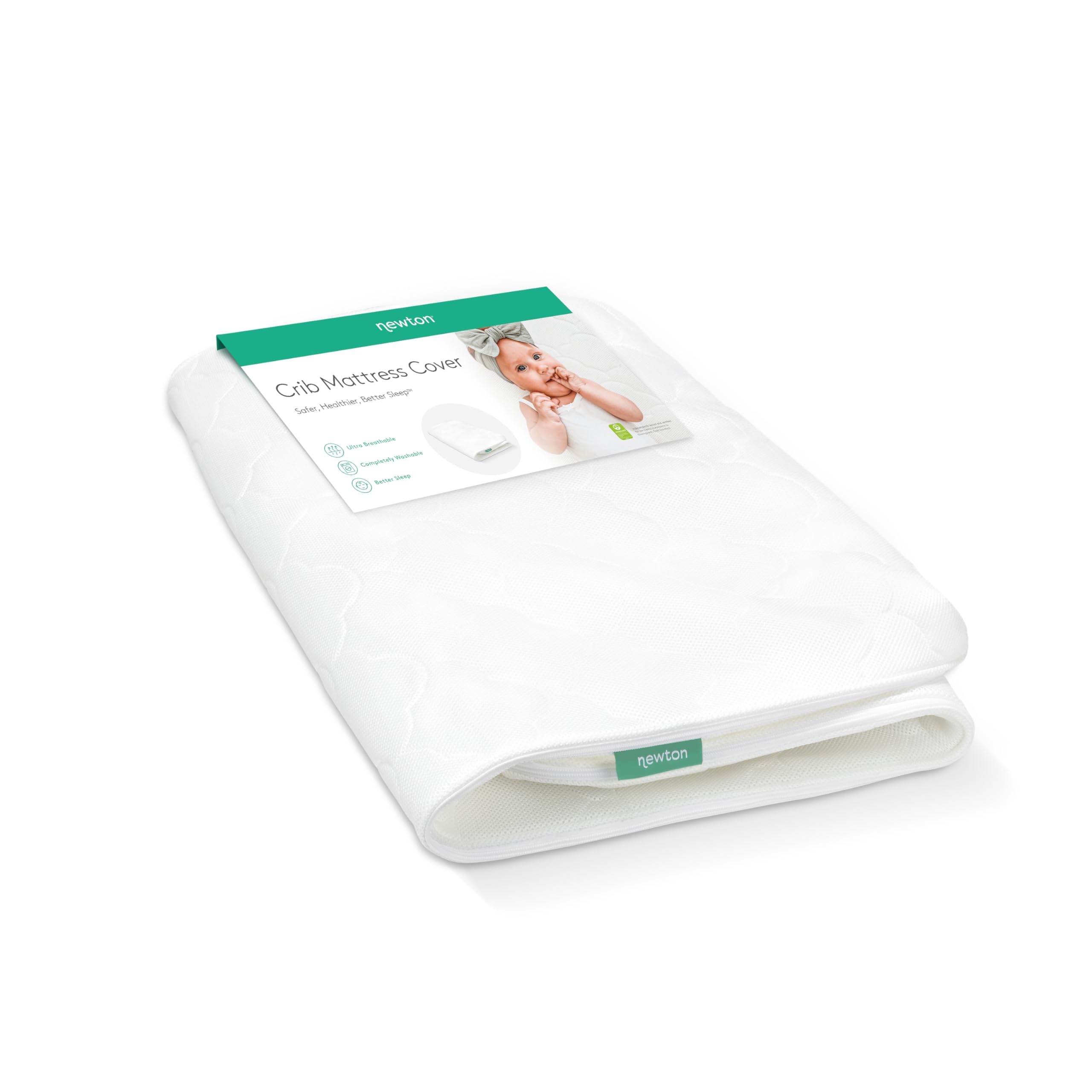 Newton Baby Crib Mattress Spare Cover, Breathable & Washable - White