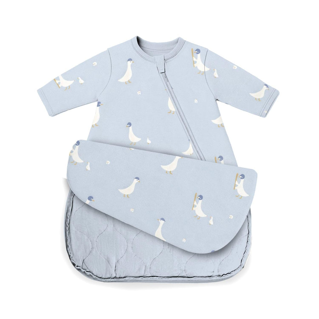 Long-Sleeve Transitional Baby Swaddle Sleep Bag with Easy Diaper Access