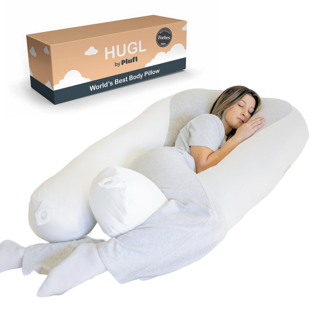 Cooling U-Shaped Maternity Body Pillow with Washable Cover