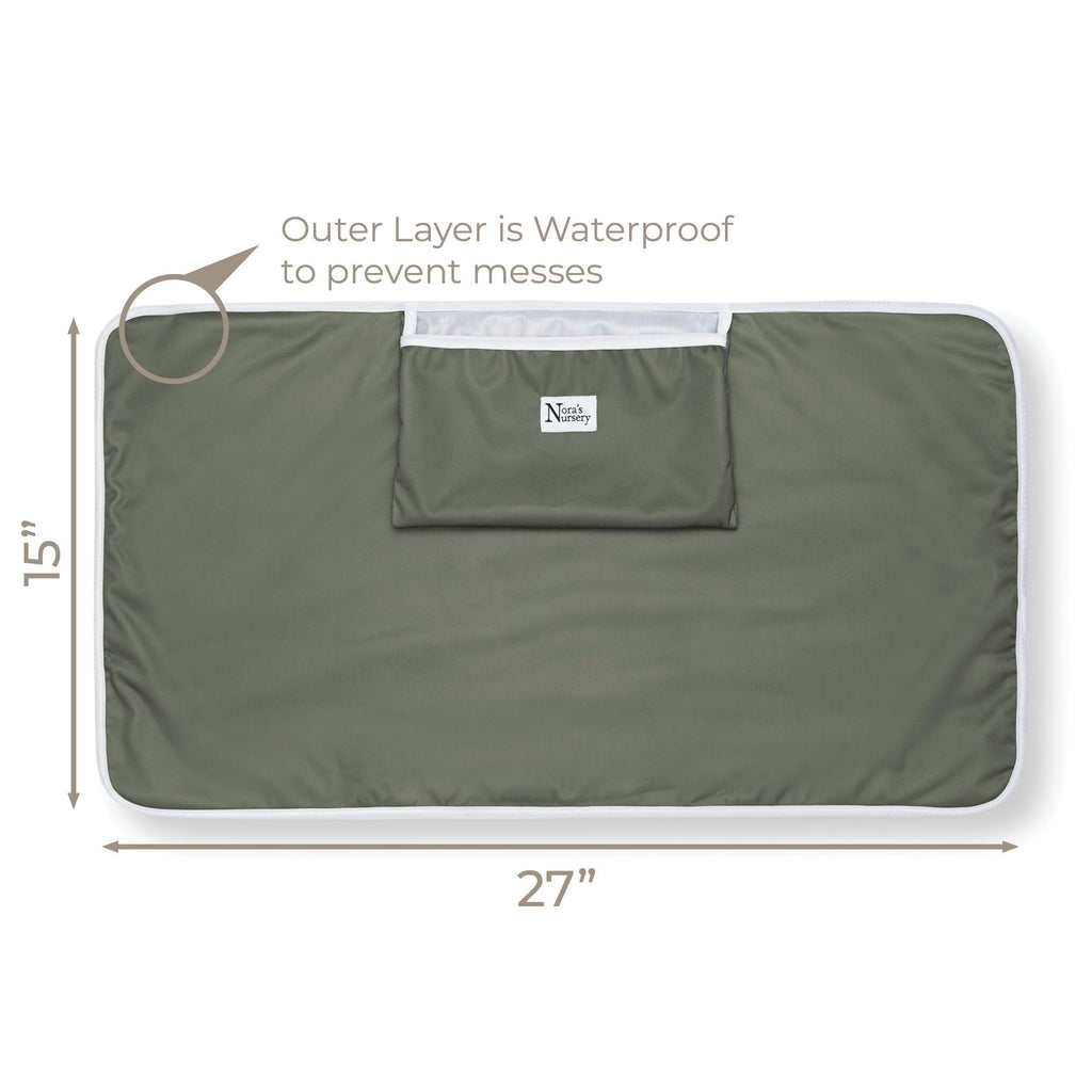 Portable Baby Changing Pad with Reusable Cotton Baby Wipes