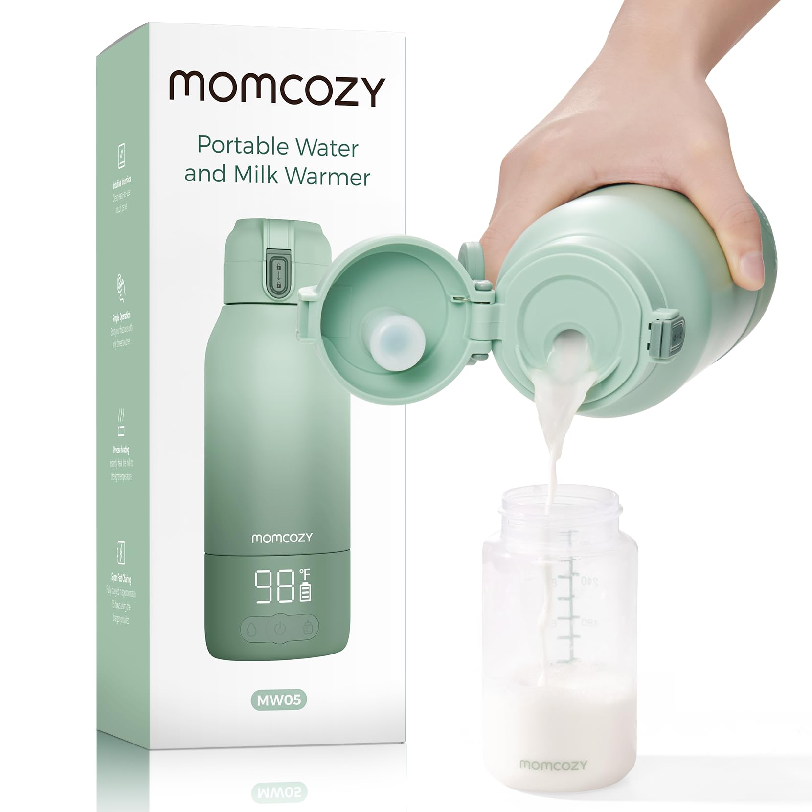 Portable Baby Bottle Warmer with Dual Heating Modes & Large Capacity