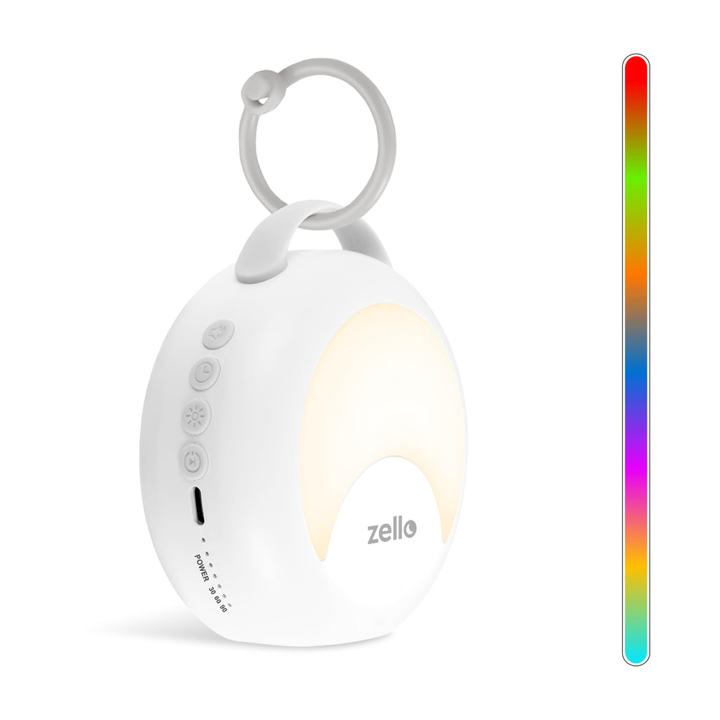 Portable White Noise Machine with Night Light & Rechargeable Battery