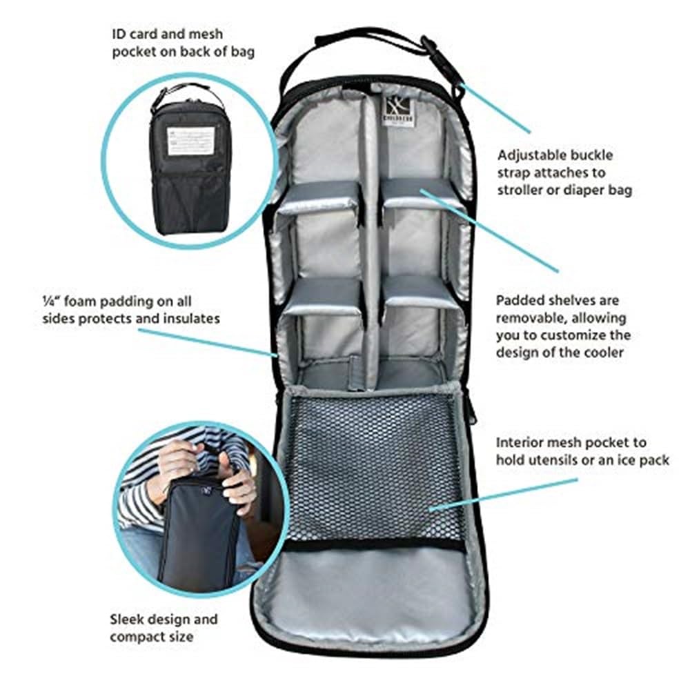 Insulated Baby Bottle & Breast Milk Cooler Travel Bag