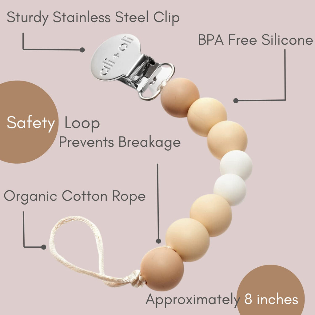 Silicone Pacifier Gift Set with Pacifier, Clip & Storage Case