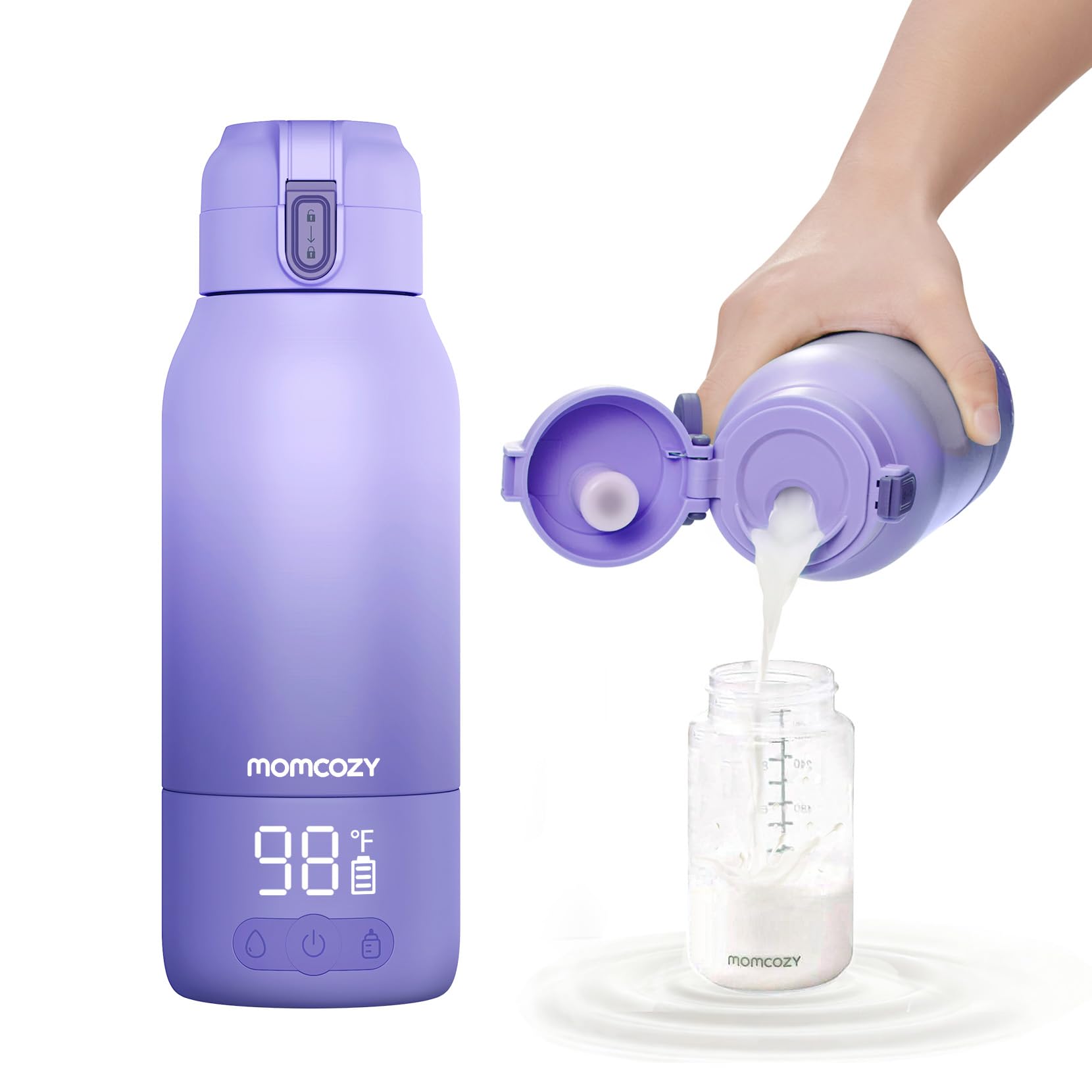 Portable Baby Bottle Warmer with Dual Heating Modes & Large Capacity