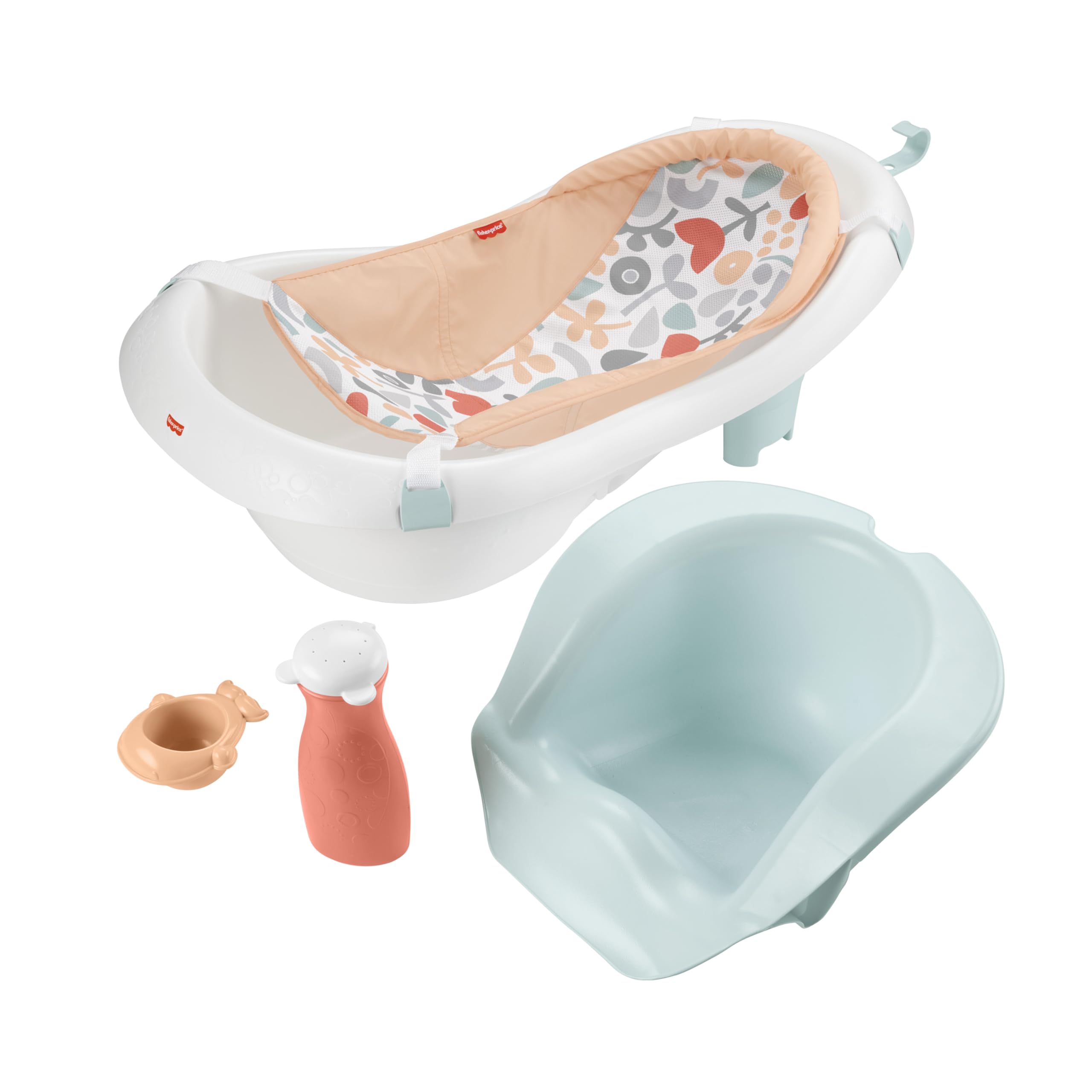 4-in-1 Baby Bathtub with Removable Infant Sling & Support Seat