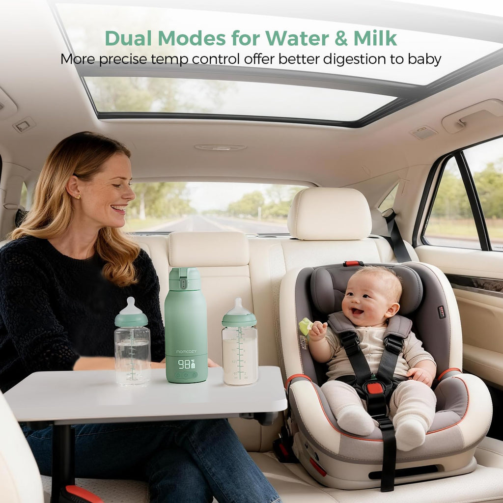 Portable Baby Bottle Warmer with Dual Heating Modes & Large Capacity