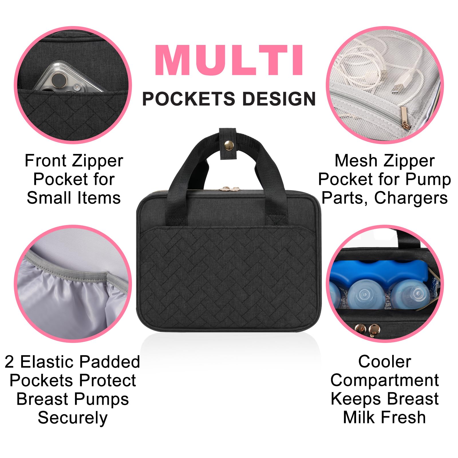 Wearable Breast Pump Bag, Breastmilk Cooler Bag, Pumping Carrying Case