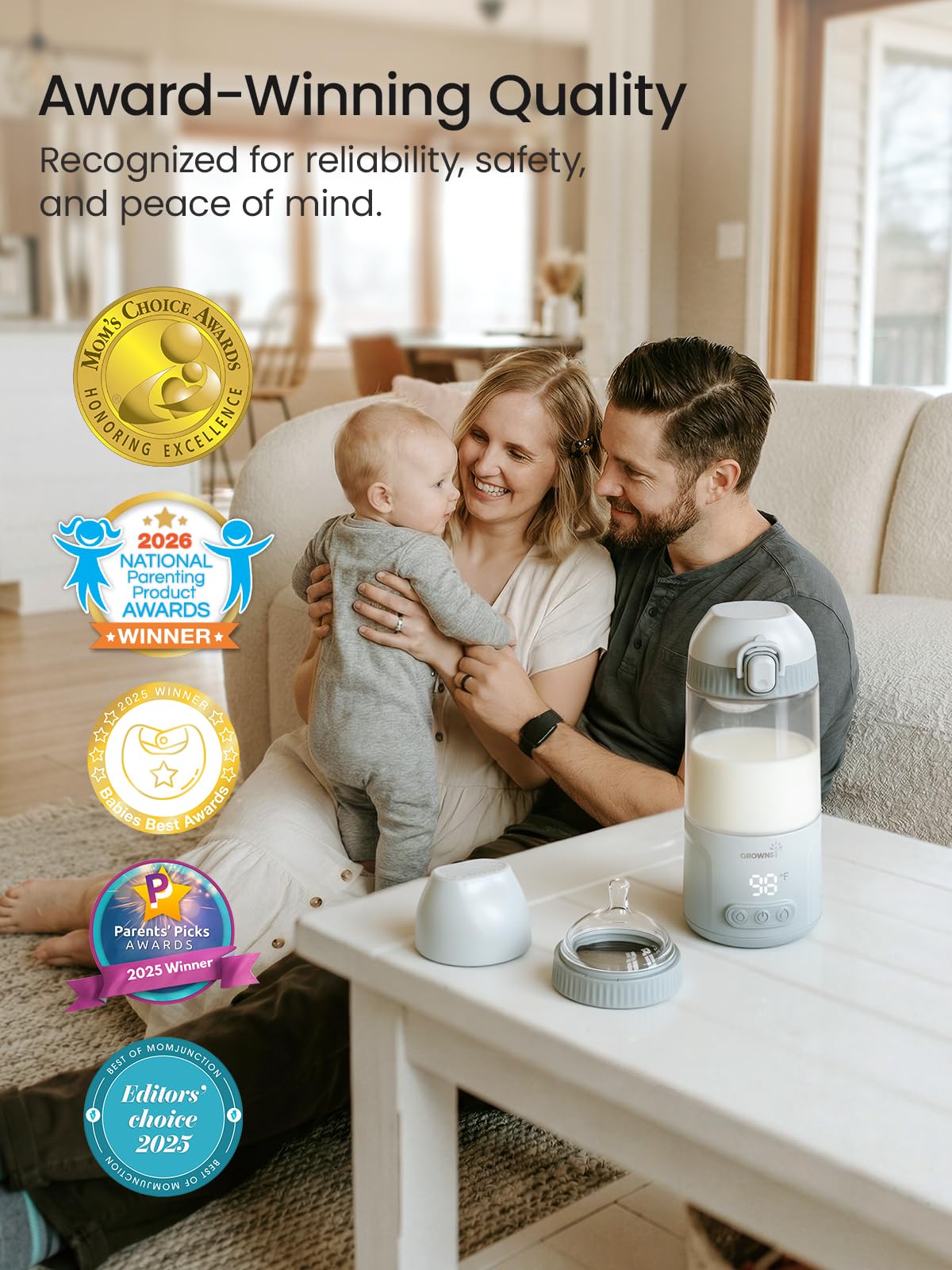 Detachable Portable Baby Bottle Warmer with Dual Heating Modes