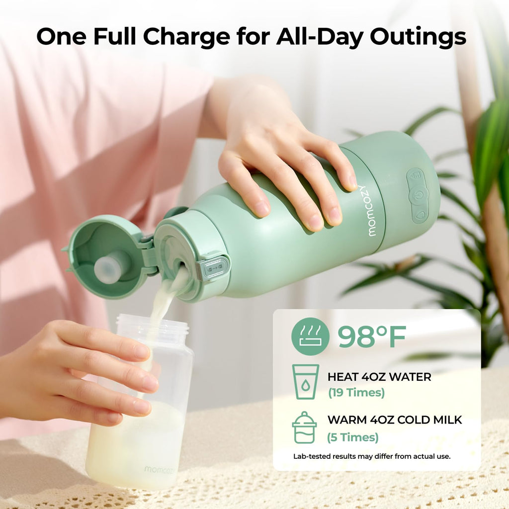 Portable Baby Bottle Warmer with Dual Heating Modes & Large Capacity