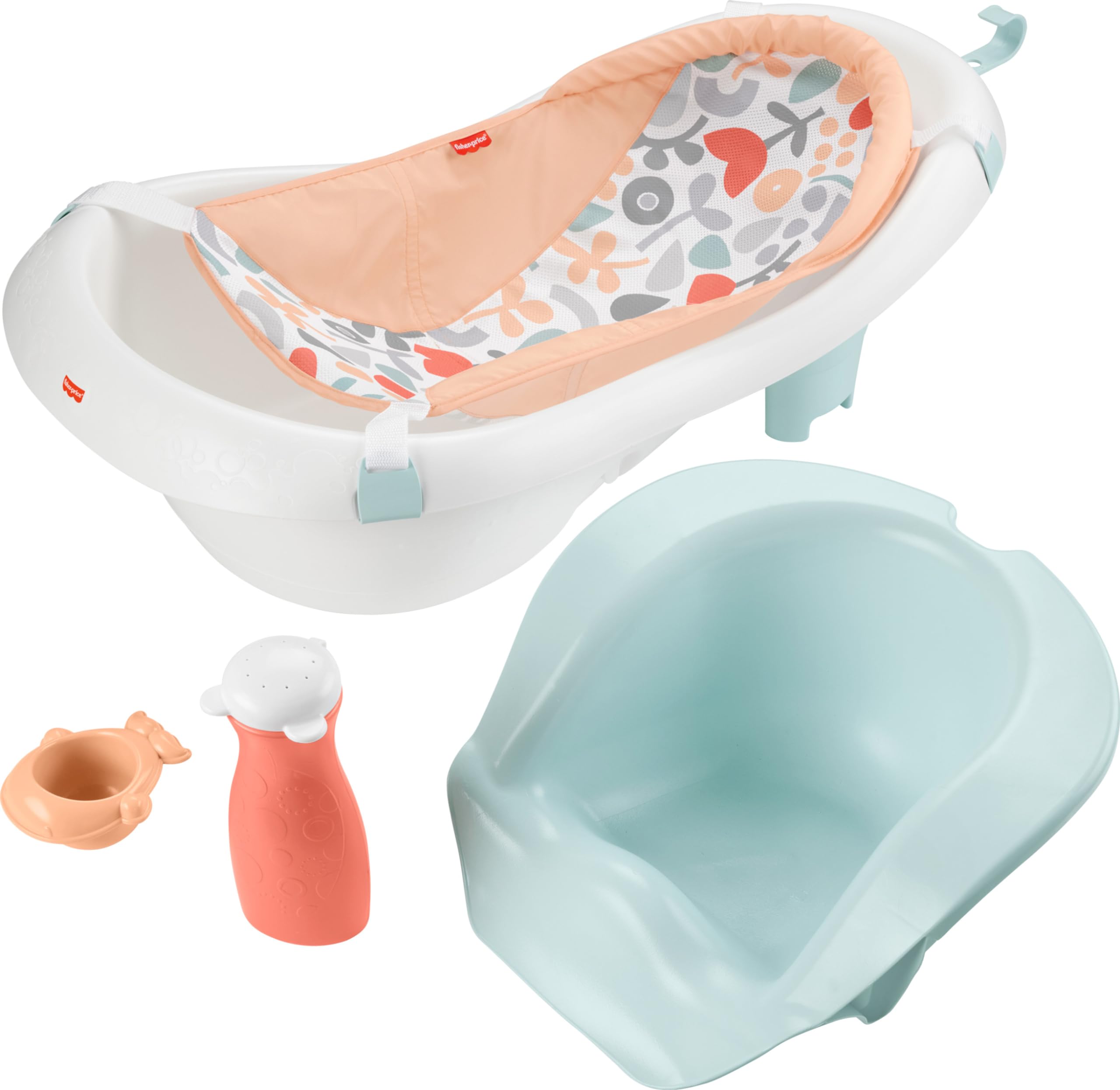 4-in-1 Baby Bathtub with Removable Infant Sling & Support Seat