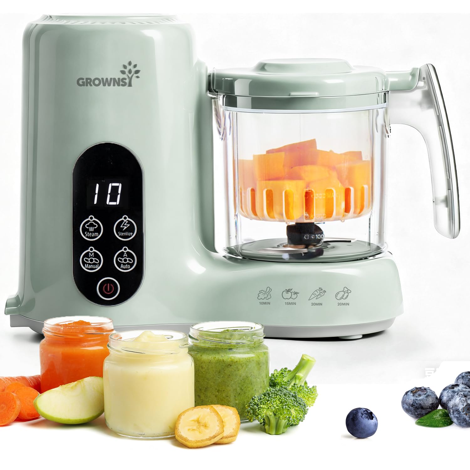 Grownsy Baby Food Maker, Steamer & Blender Baby Food Processor