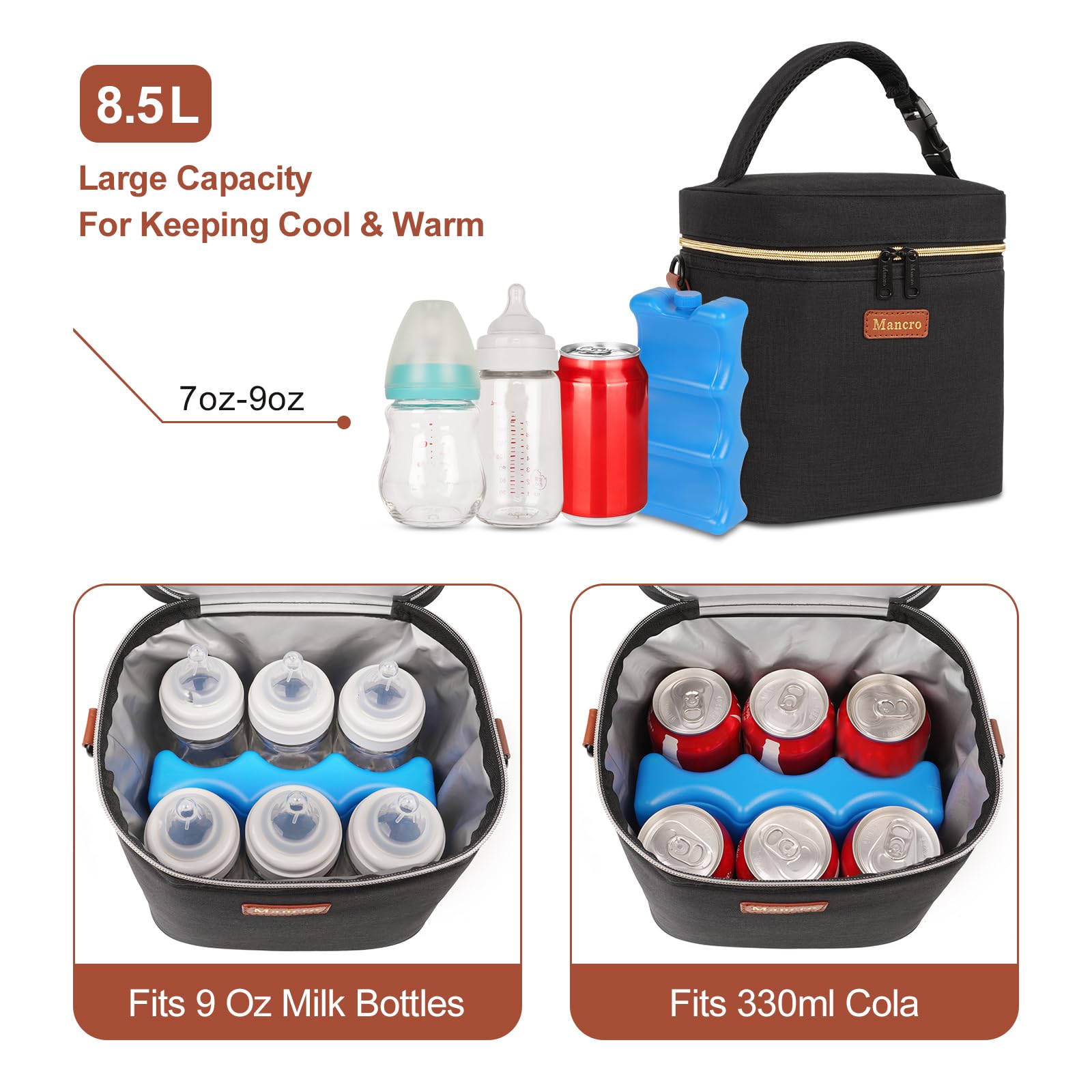 Mancro bottle tote bag