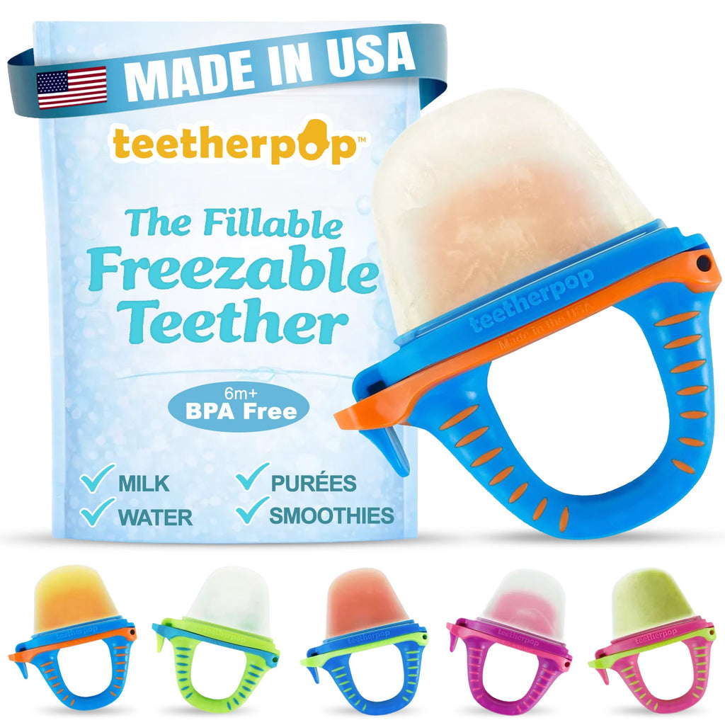 Fillable Silicone Baby Teether for Frozen Breast Milk & Purées