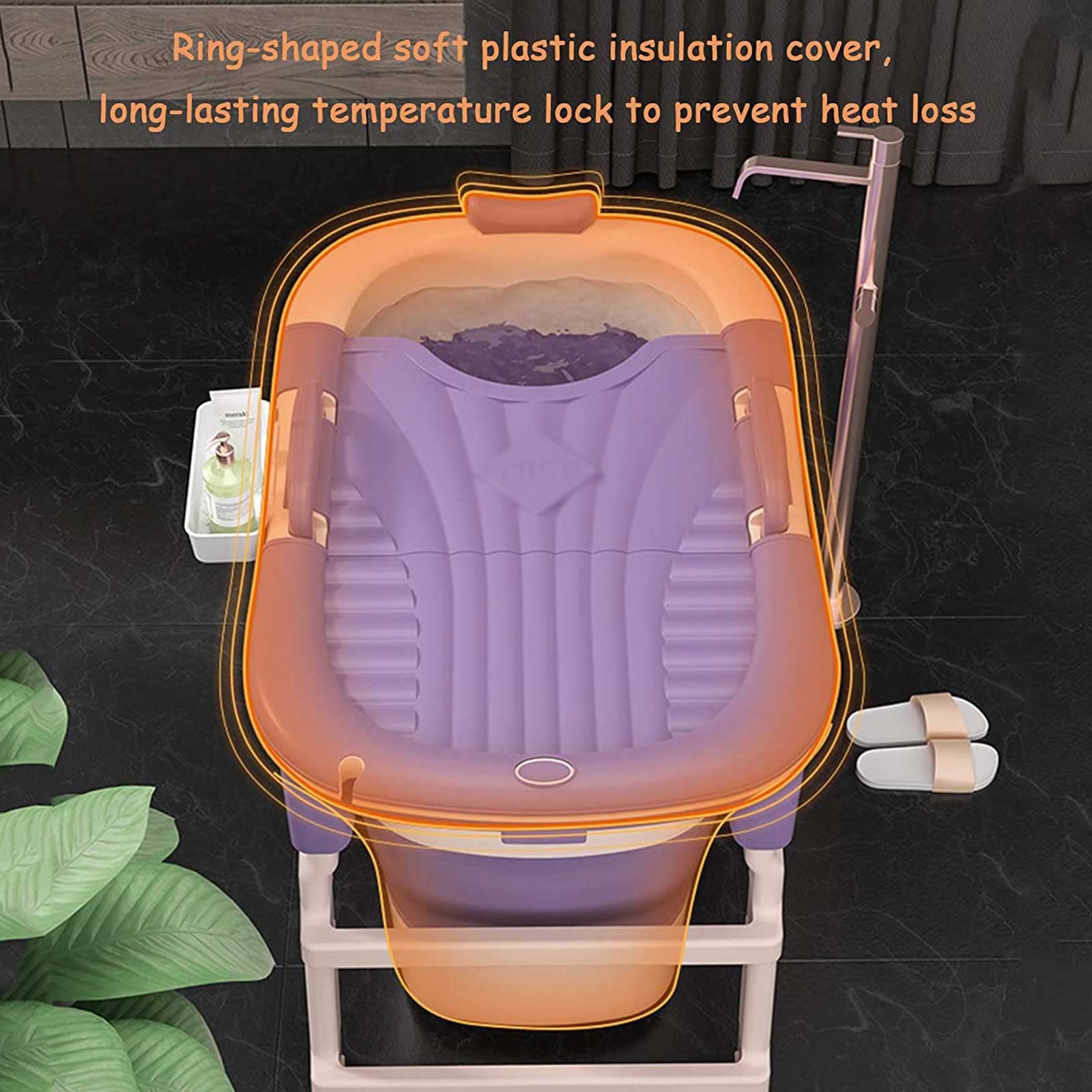 Foldable Portable Baby Bath Tub with Insulated Cover