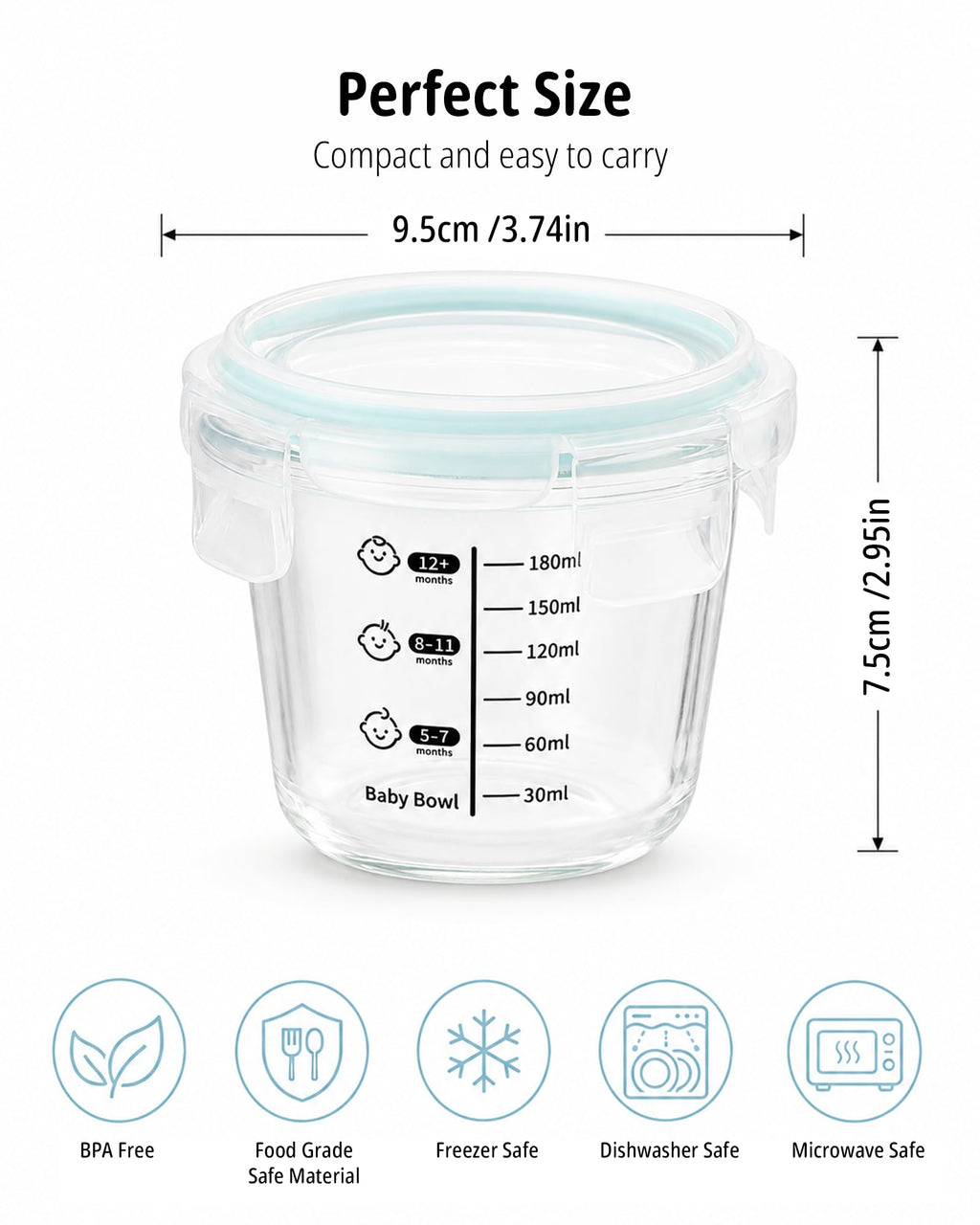 SosekiBaby Tutto Baby Food Maker(Blue) & Baby Food Storage Containers Set