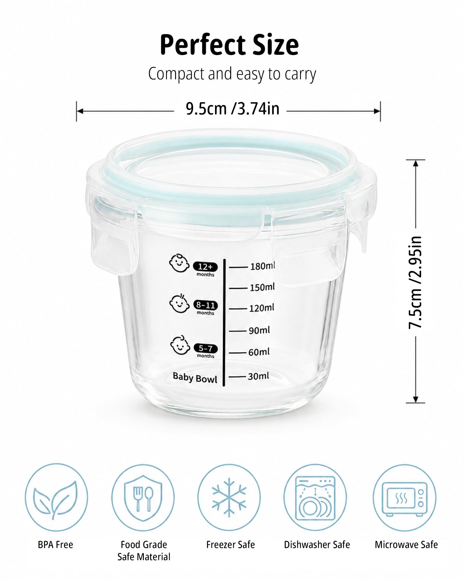 SosekiBaby Tutto Baby Food Maker(Blue) & Baby Food Storage Containers Set