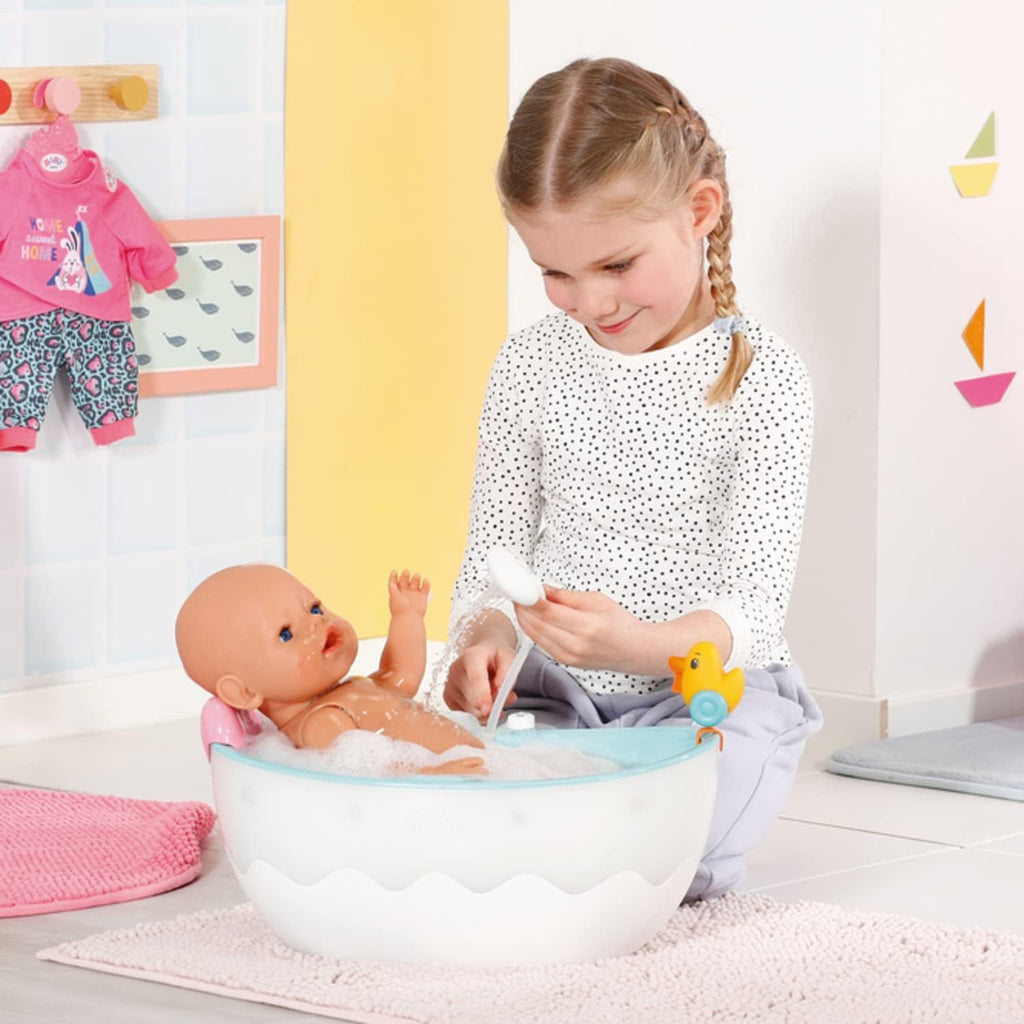 Kids Doll Bathtub with Water Shower, Sound & Color Change Features