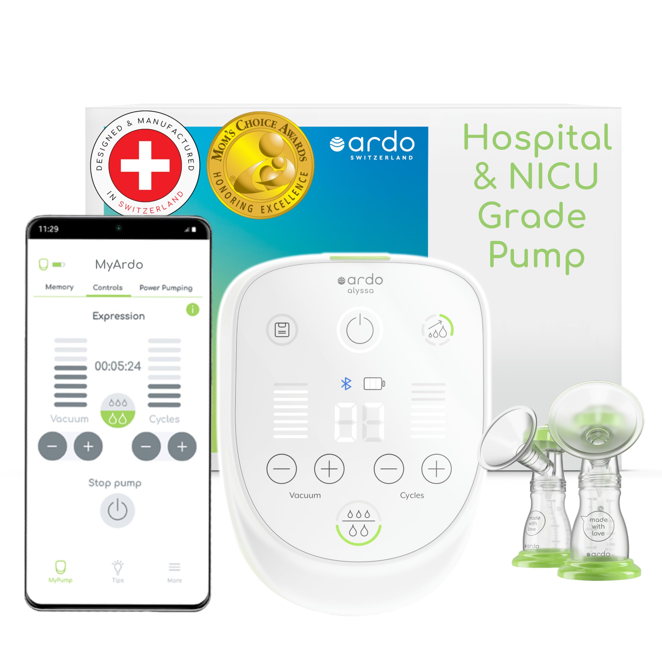Double Electric Breast Pump with Rechargeable Cordless Design