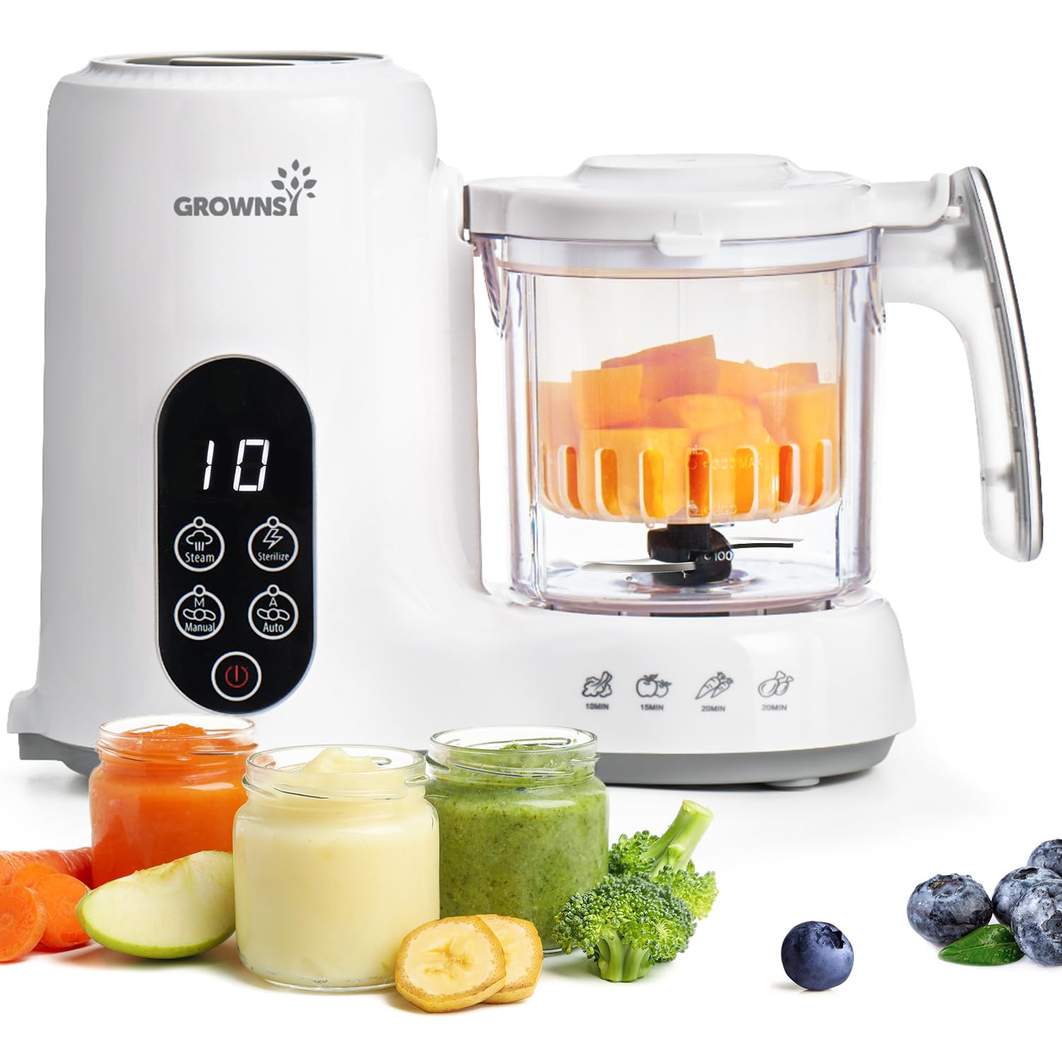 Grownsy Baby Food Maker, Steamer & Blender Baby Food Processor