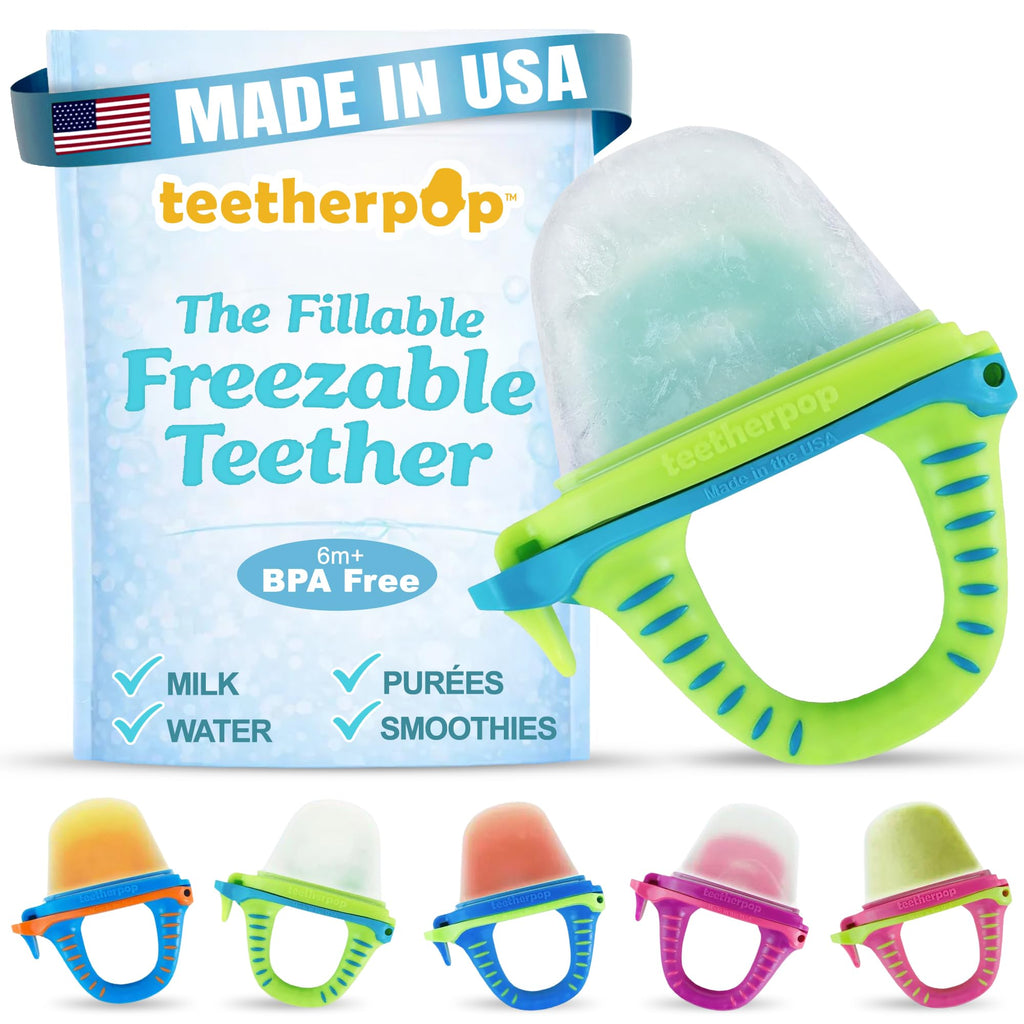 Fillable Silicone Baby Teether for Frozen Breast Milk & Purées