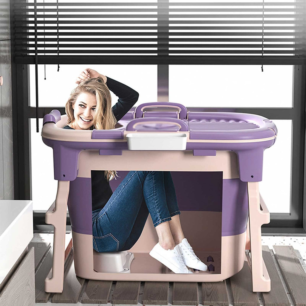 Foldable Portable Baby Bath Tub with Insulated Cover