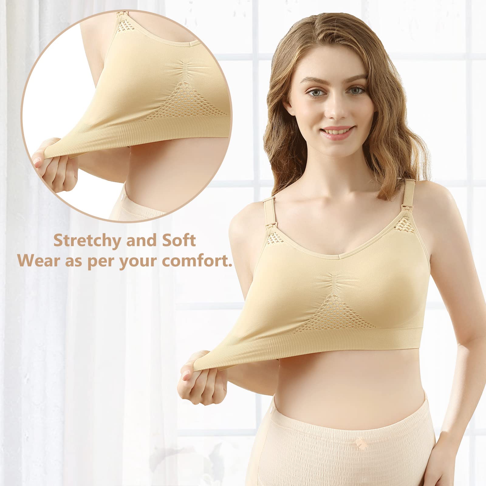 4HOW Pumping Bra Hands Free Pumping and Nursing Bra All in One