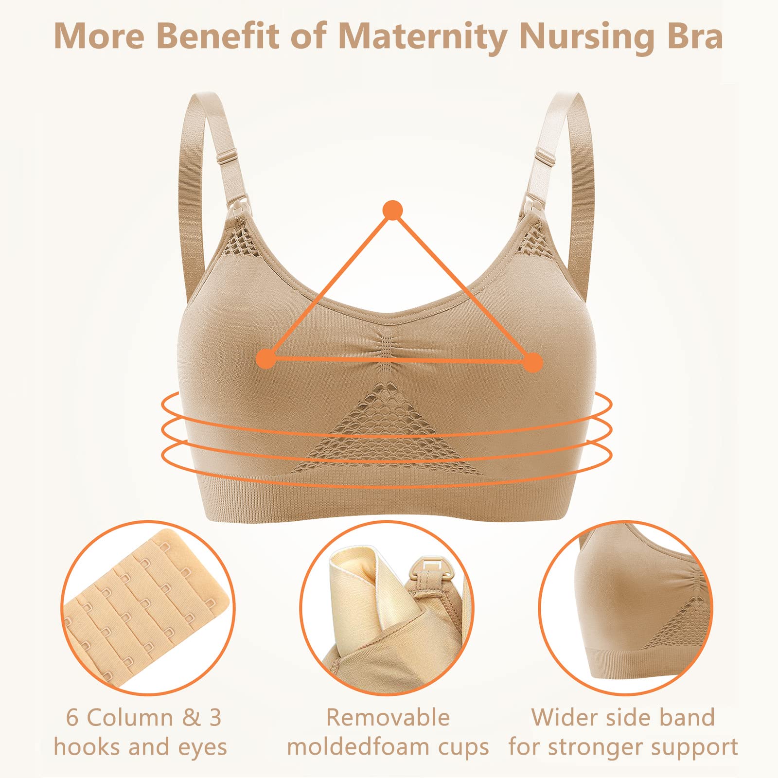4HOW Pumping Bra Hands Free Pumping and Nursing Bra All in One