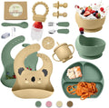 11-Piece BPA-Free Silicone Baby Feeding Set with Suction Plate & Bowl