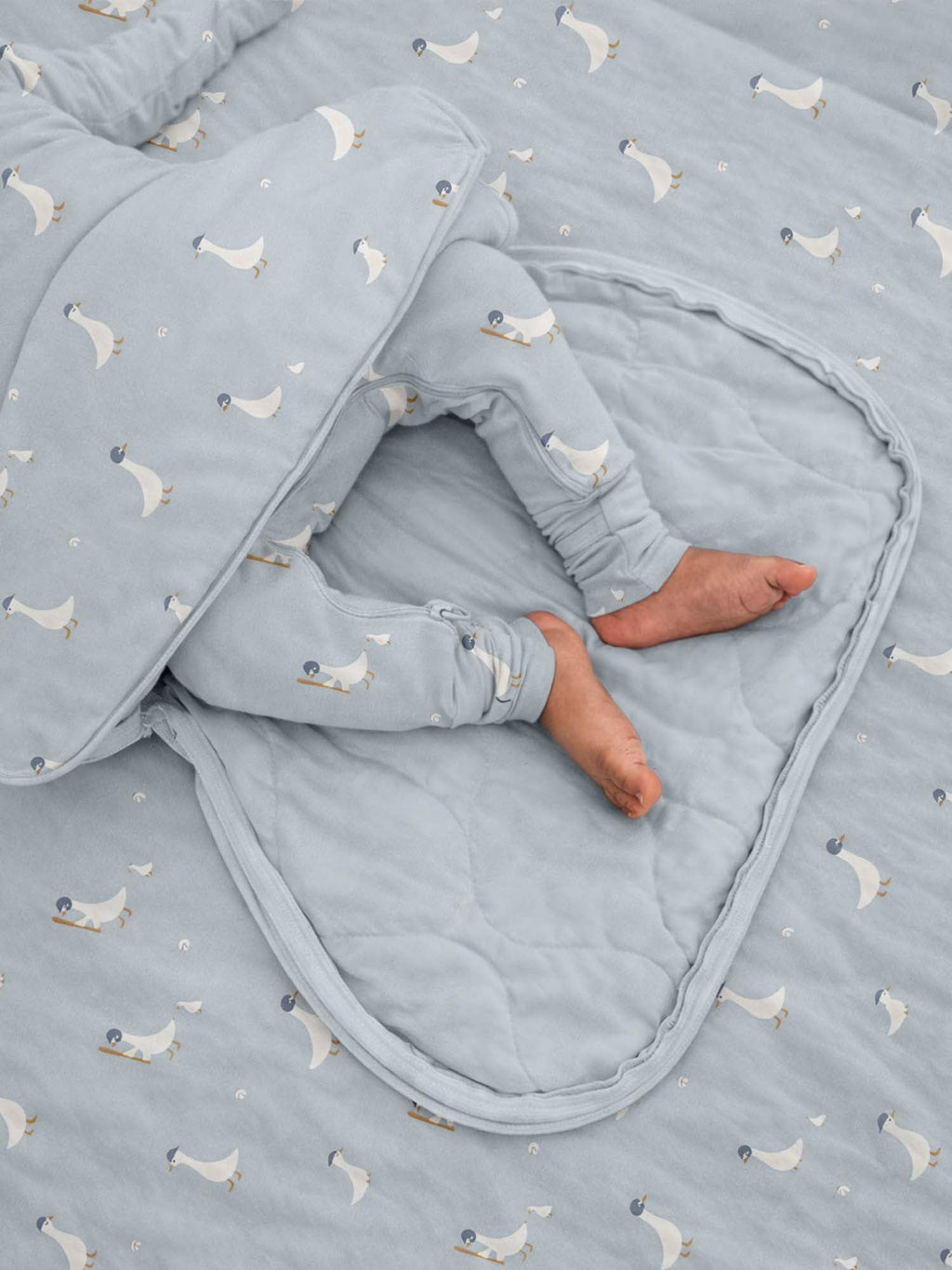 Long-Sleeve Transitional Baby Swaddle Sleep Bag with Easy Diaper Access