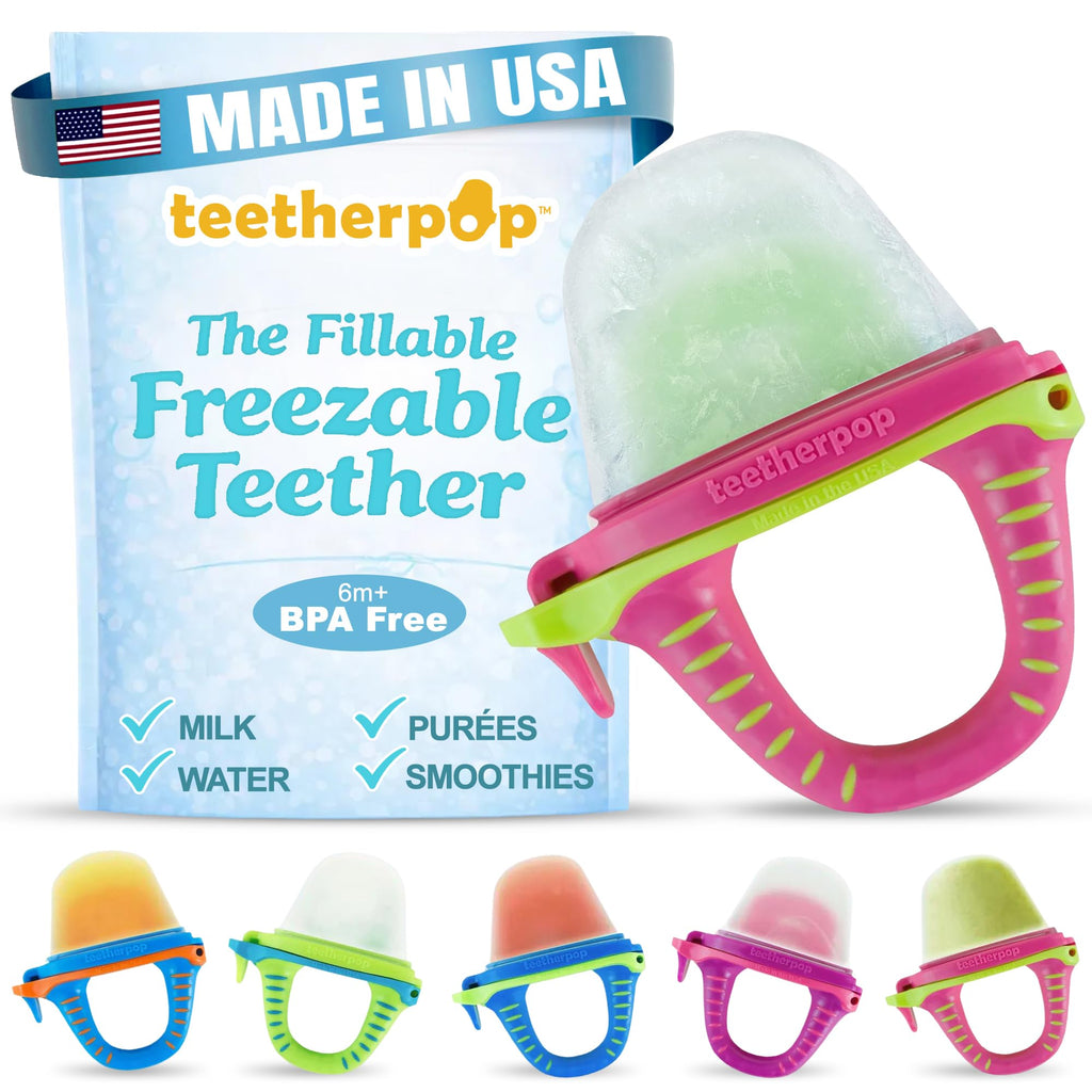 Fillable Silicone Baby Teether for Frozen Breast Milk & Purées