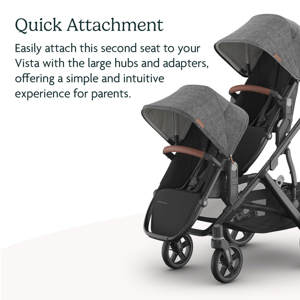 Convertible Single-to-Double Baby Stroller with Rumble Seat Bundle